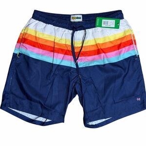 Tipsy Elves Santa Fe Retro Swim Trunks Men’s XL NWT Vintage Stripe Shorts